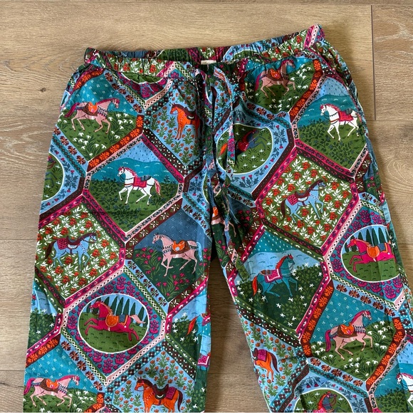 NEW Printfresh 100% Organic Cotton Pajama Pants Horses Print Sz M TALL - Picture 6 of 8